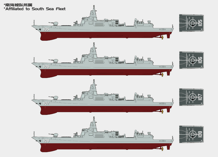 【セール商品】 1/350 中国人民解放軍海軍 055型 駆逐艦 (8 in 1)