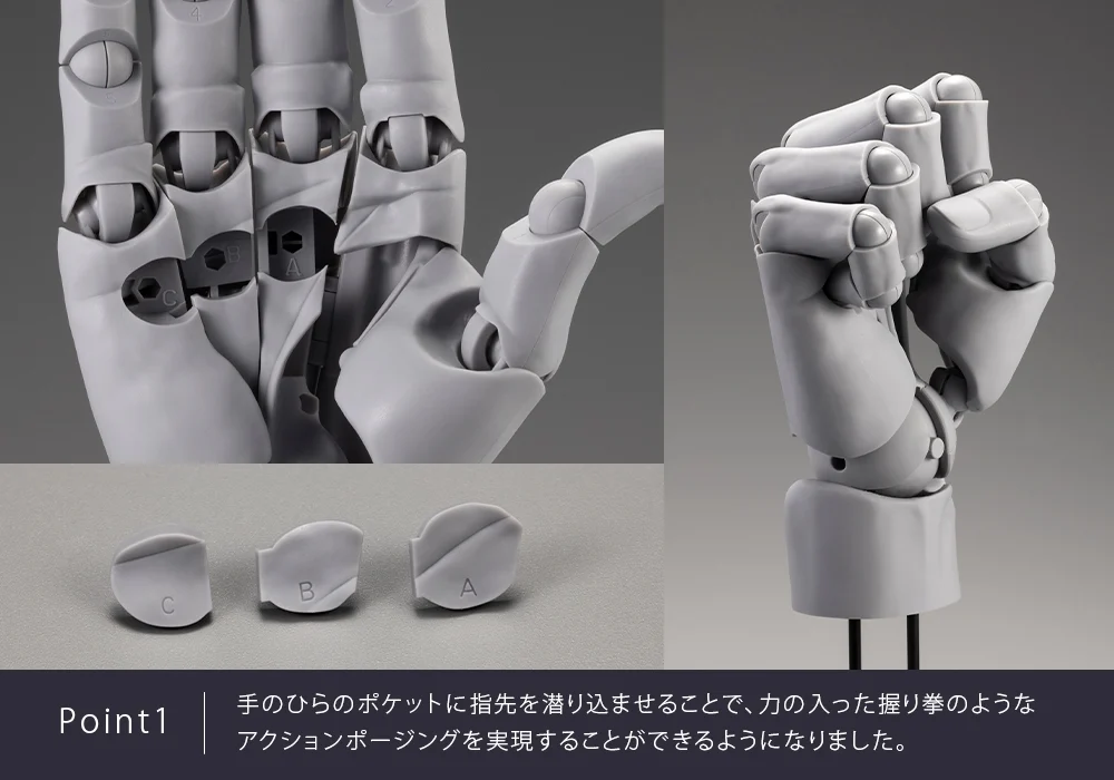 ARTIST SUPPORT ITEM ハンドモデルMEN'S/L -GRAY- 1/1スケール