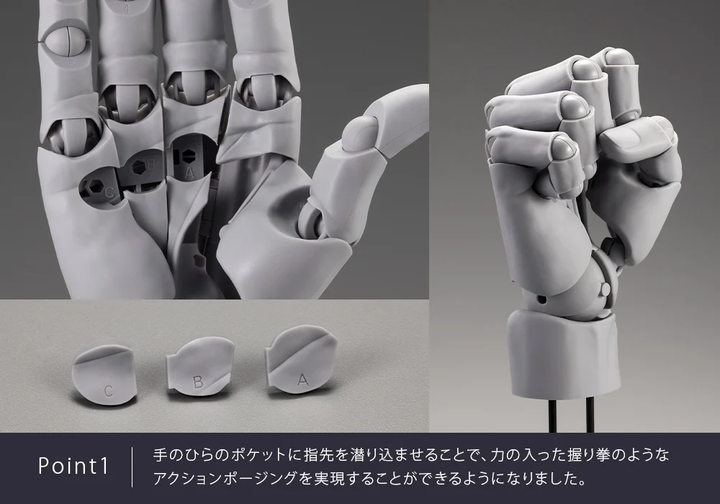 ARTIST SUPPORT ITEM ハンドモデルMEN'S/L -GRAY- 1/1スケール