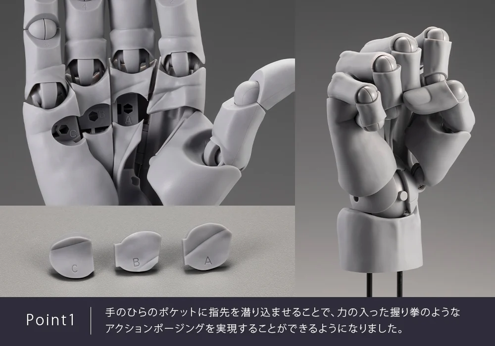 ARTIST SUPPORT ITEM ハンドモデルMEN'S/L -WHITE- 1/1スケール