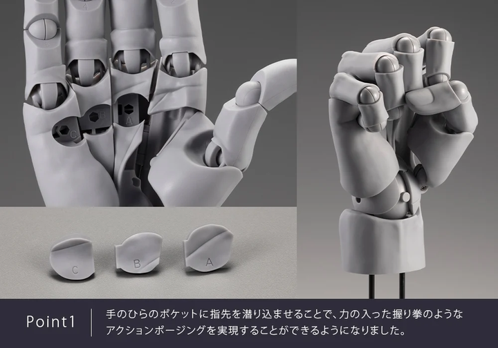 ARTIST SUPPORT ITEM ハンドモデルMEN'S/L -WHITE- 1/1スケール