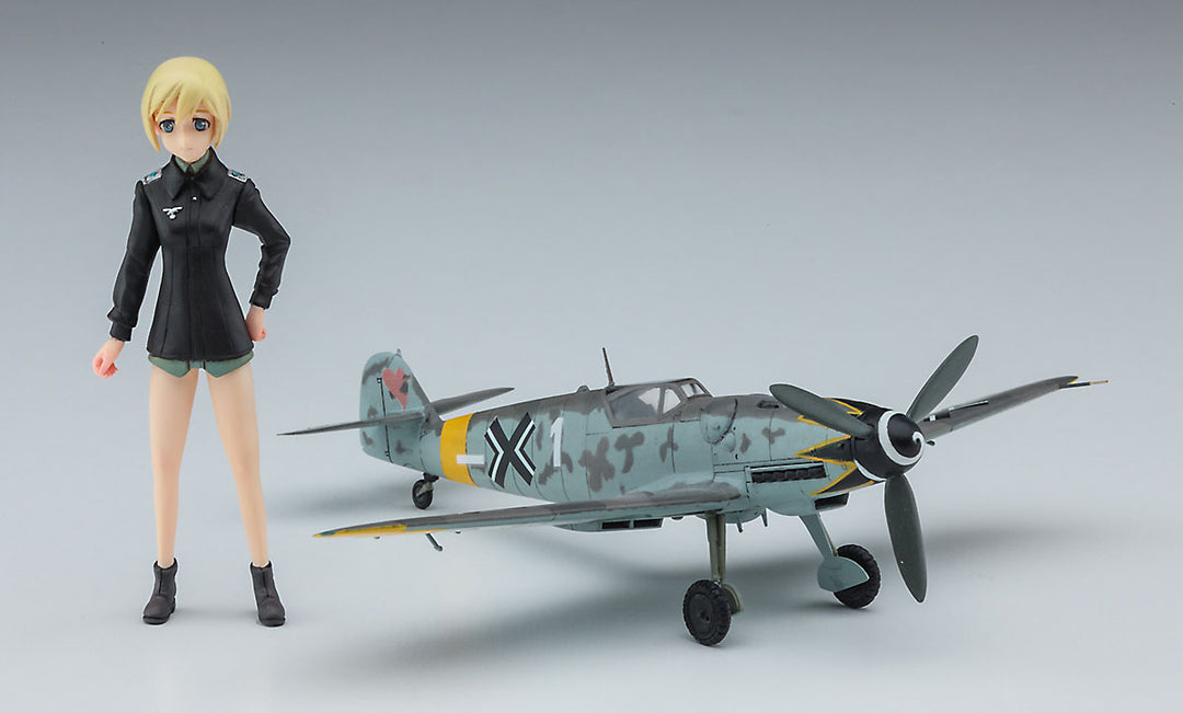 エーリカ・ハルトマン w/メッサーシュミット Bf109G-6（1/72） 1/20スケール