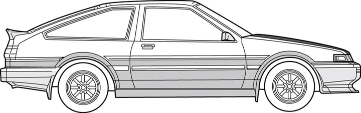 1/24 峠シリーズ トヨタ ハチロクトレノAE86(カーボンボンネットデカール付き)