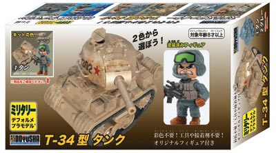 デフォルメプラモデル T-34型タンク(タン)