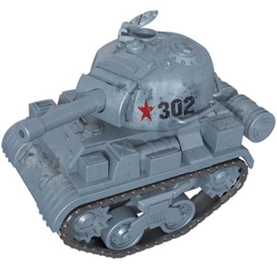 デフォルメプラモデル T-34型タンク(グレー)