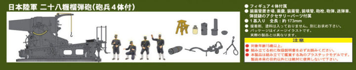 【再販】1/35 日本陸軍 二十八糎榴弾砲(砲兵4体付き)