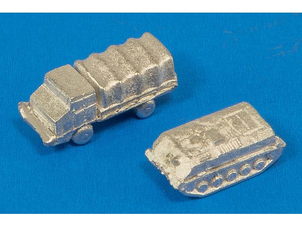 1/700 陸上自衛隊 車両セット2 メタル製 73式中型トラック＆60式装甲車各2両付き