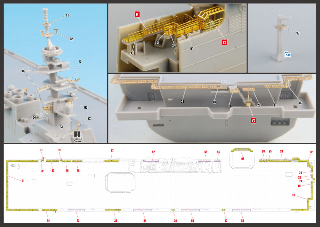 1/700 海上自衛隊 護衛艦 DDH-184 かが 2024（STOVL戦闘機搭載 第1次改装時） エッチングパーツ付き