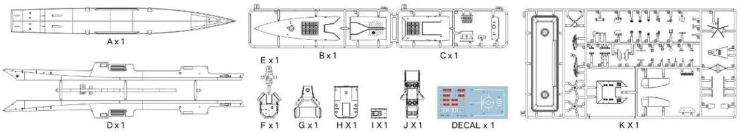 【セール商品】 1/700 中国人民解放軍 海軍 055型 ミサイル駆逐艦 南昌 豪華版