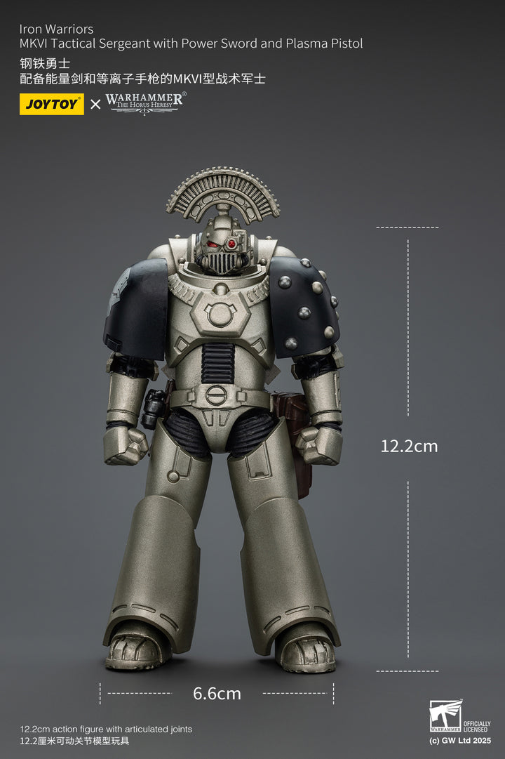 アイアン・ウォリアーズ MKVI タクティカル・サージャント（パワーソード＆プラズマ・ピストル装備） 1/18スケール