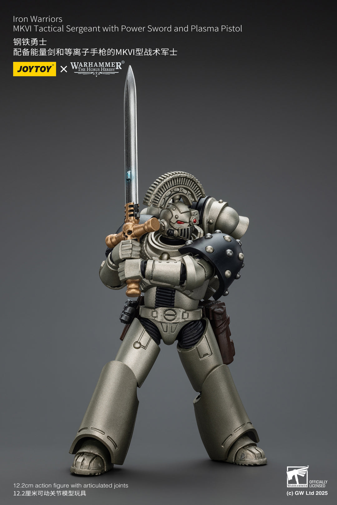 アイアン・ウォリアーズ MKVI タクティカル・サージャント（パワーソード＆プラズマ・ピストル装備） 1/18スケール