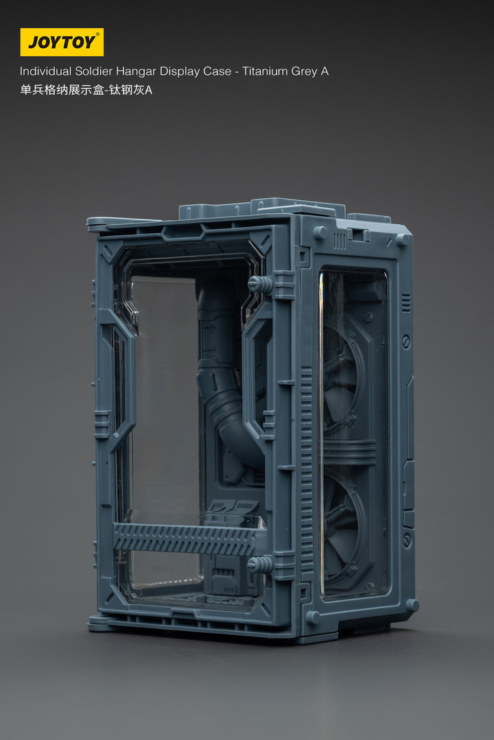 1/25スケール兵士フィギュア用ディスプレイケース チタニウムグレーA