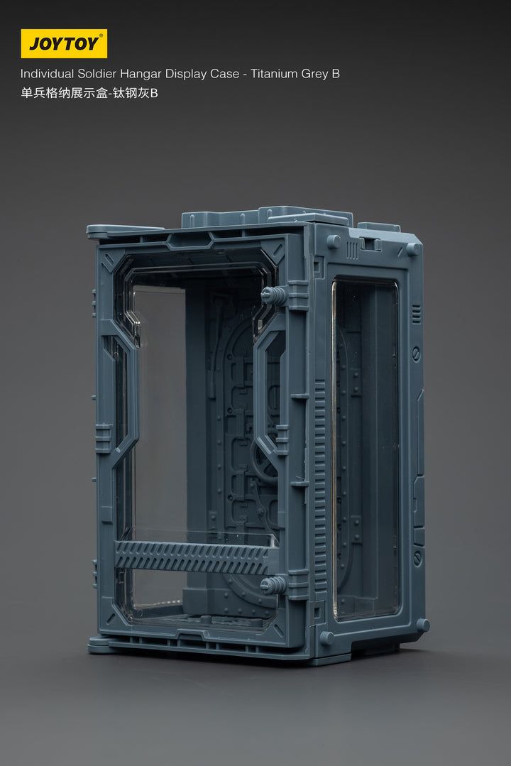 1/25スケール兵士フィギュア用ディスプレイケース チタニウムグレーB