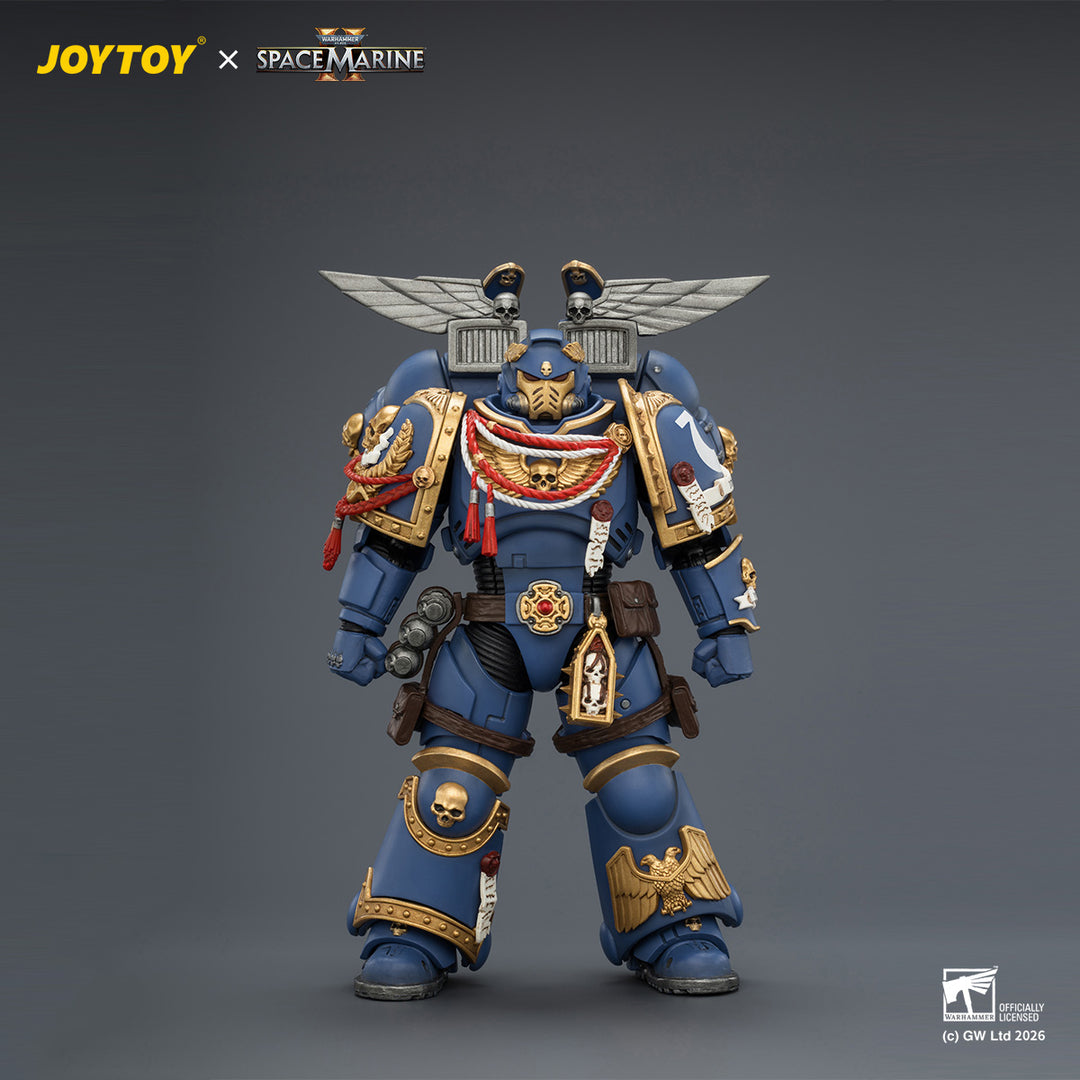 ゲームエディション ウルトラマリン  アサルトインターセッサー（ジャンプパック・サンダーハンマー・ネオボルカイト・ピストル装備） 1/18スケール
