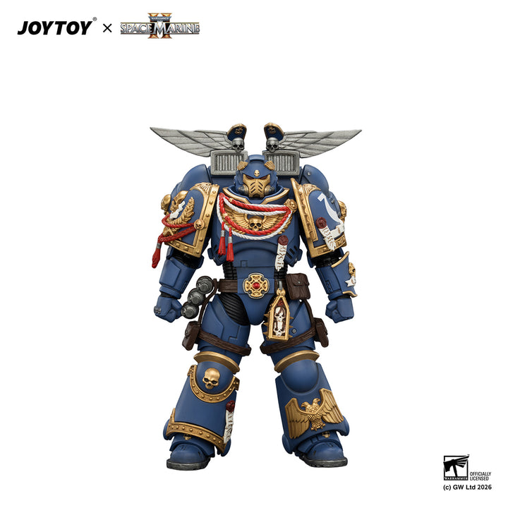 ゲームエディション ウルトラマリン  アサルトインターセッサー（ジャンプパック・サンダーハンマー・ネオボルカイト・ピストル装備） 1/18スケール