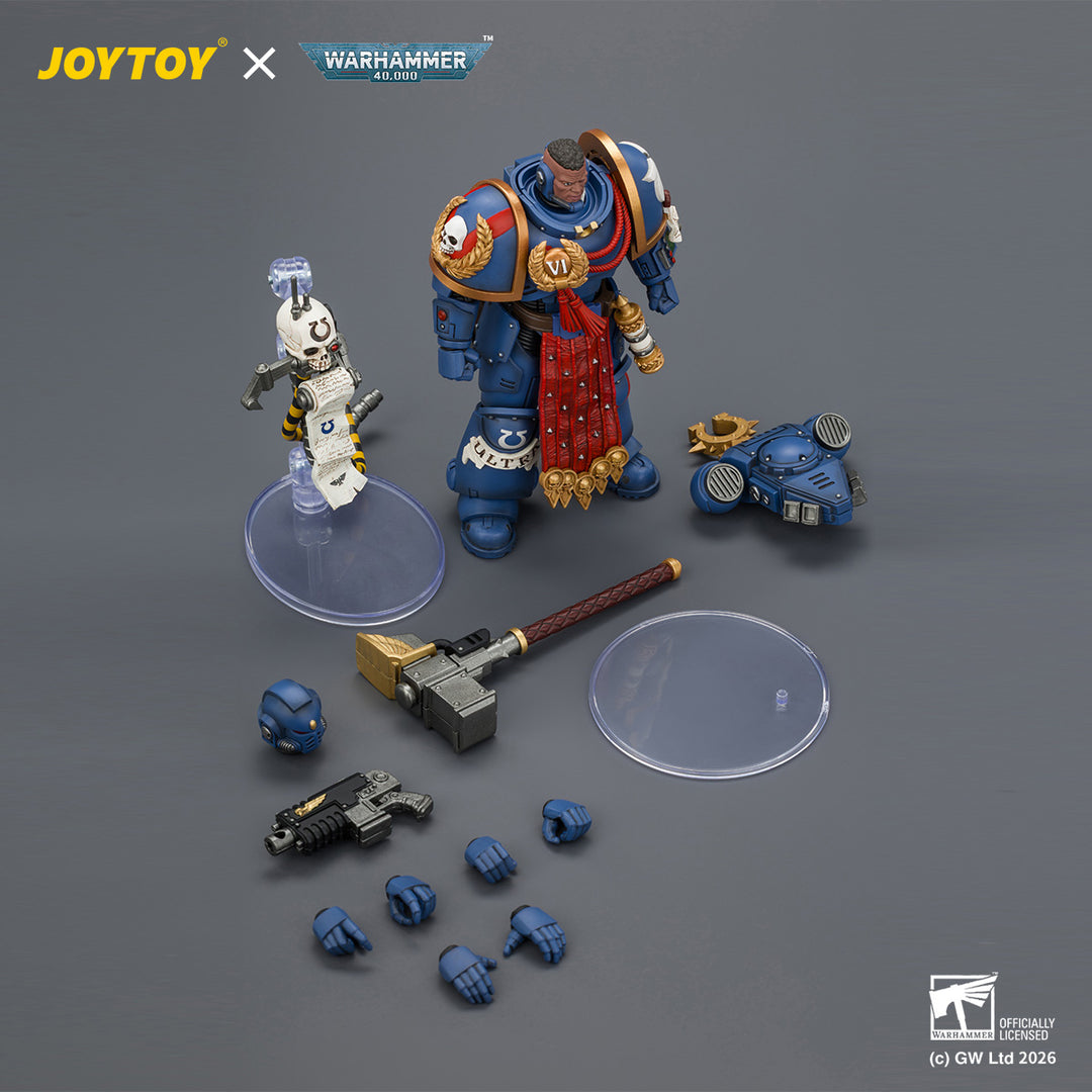 ウルトラマリンズ フェレン・アレイオス（サンダーハンマー＆ボルターピストル装備） 1/18スケール