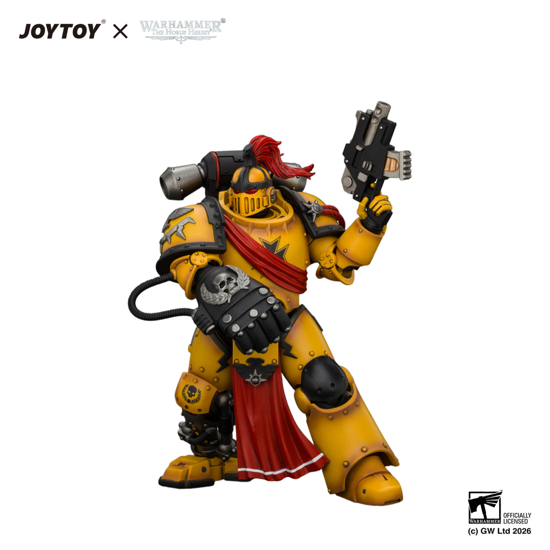 インペリアル・フィスト ヘラルド・コンスル 戦旗＆ボルトピストル装備 1/18スケール