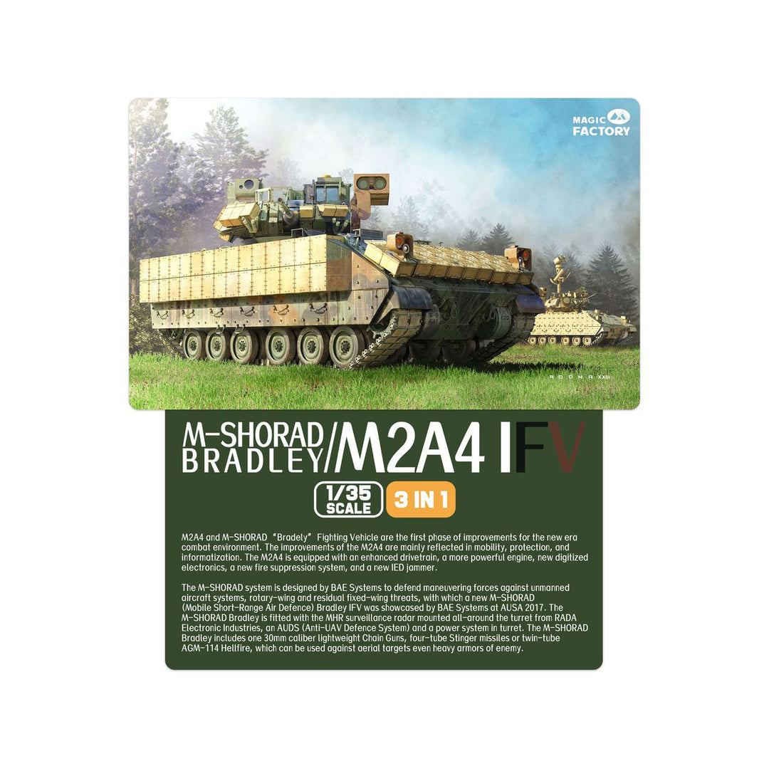 【セール商品】 1/35 M2A4 ブラッドレー 歩兵戦闘車 w/M-SHORAD 機動短距離防空 システム (3 in 1)