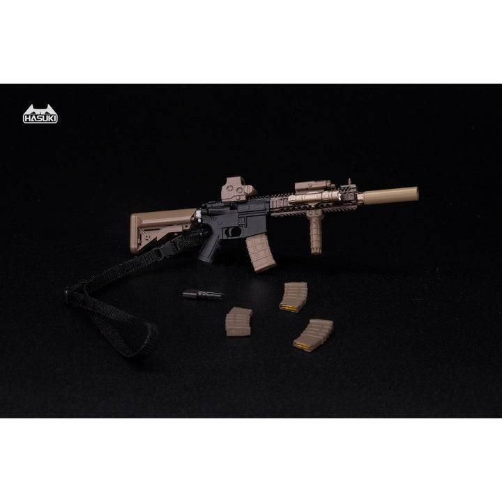 WM-04A アサルトライフルセット ブラックゴールド アクションフィギュア用完成品オプションパーツ 1/12スケール