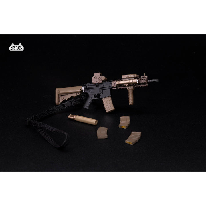 WM-04A アサルトライフルセット ブラックゴールド アクションフィギュア用完成品オプションパーツ 1/12スケール