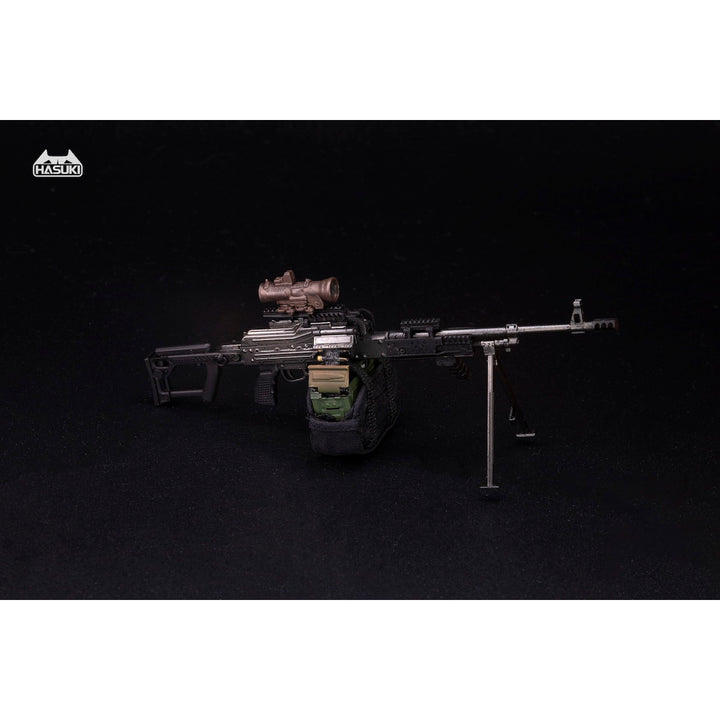 WM-05A 汎用機関銃セット メタルブラック アクションフィギュア用完成品オプションパーツ 1/12スケール