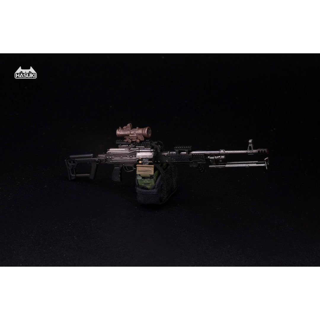 WM-05A 汎用機関銃セット メタルブラック アクションフィギュア用完成品オプションパーツ 1/12スケール