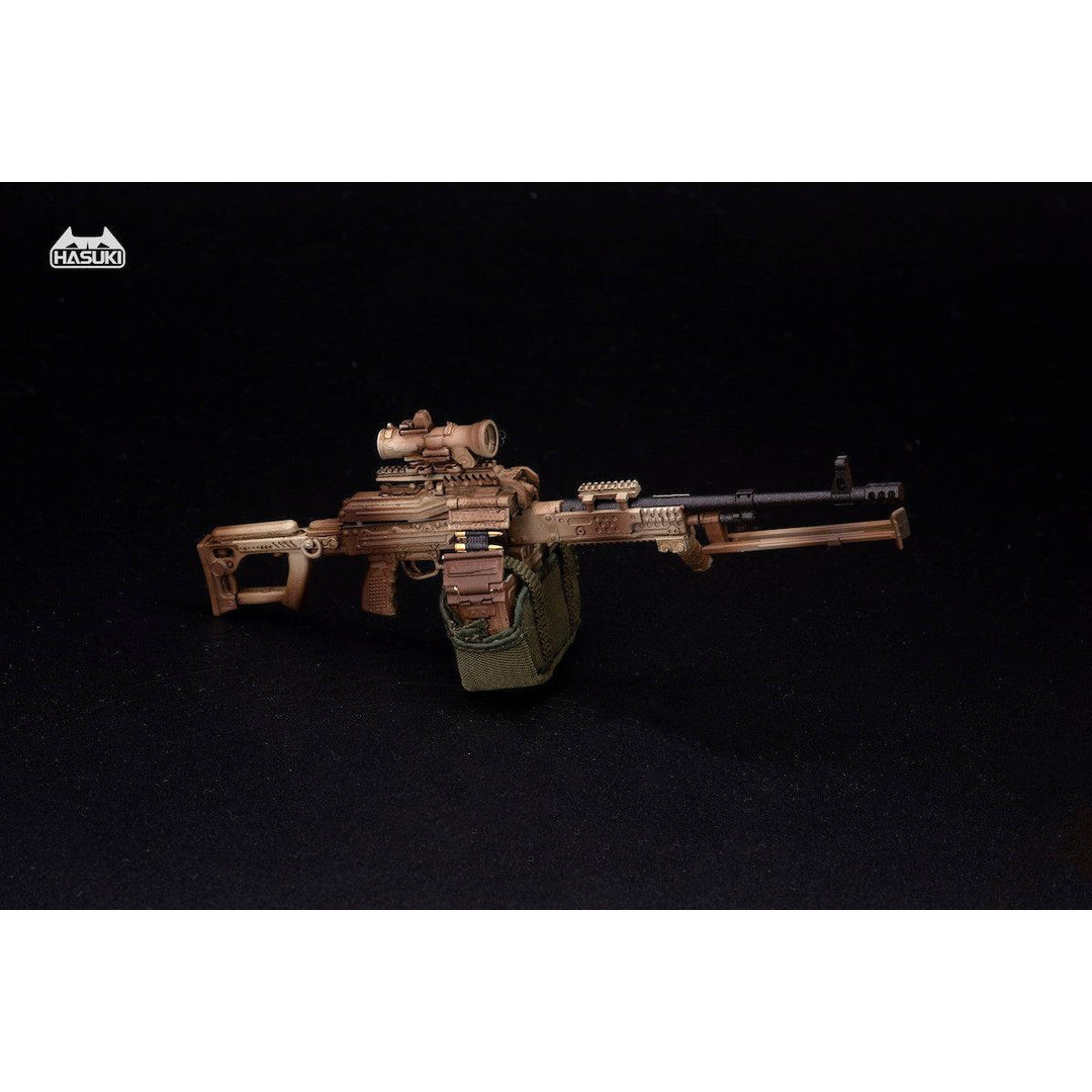 WM-05B 汎用機関銃セット デザートカモフラージュ アクションフィギュア用完成品オプションパーツ 1/12スケール