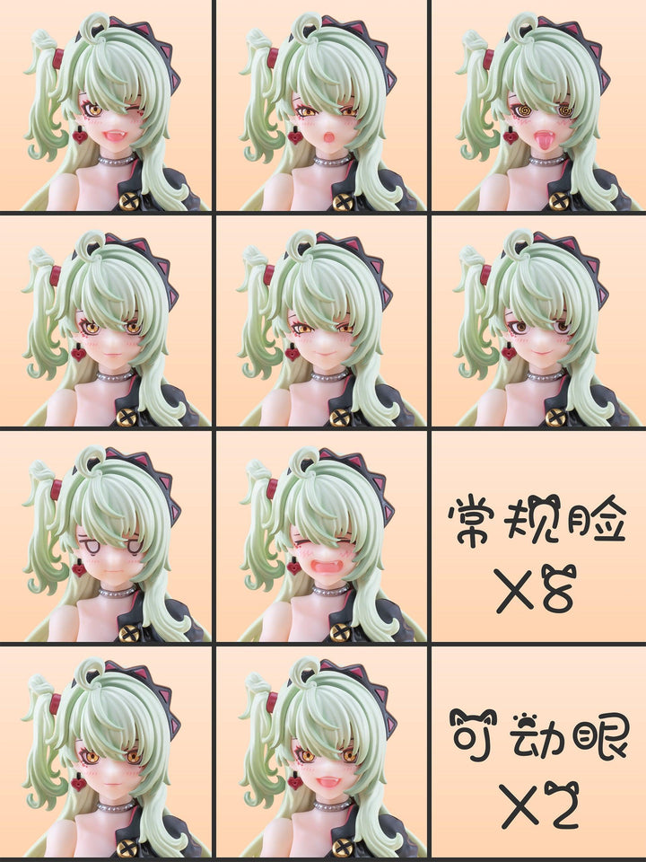 魔音天使・星川猫猫 完成品アクションフィギュア 緑髪Ver. 1/12スケール
