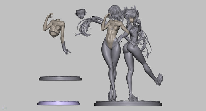水着 大人ゆきかぜ&水城ゆきかぜ 完成品フィギュア 1/6スケール