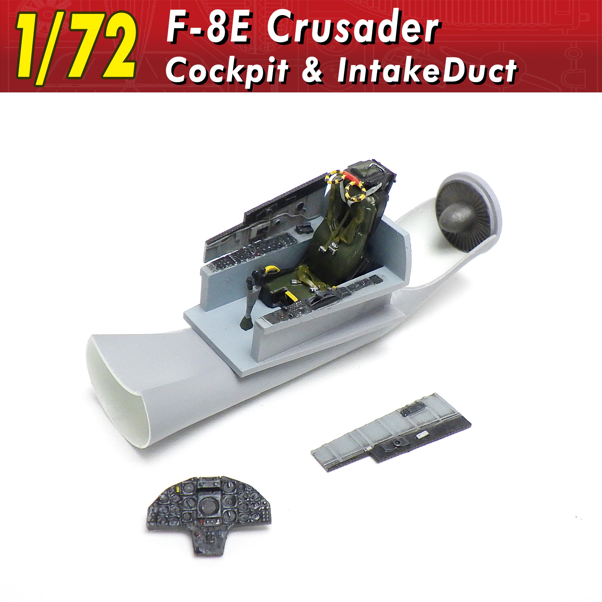 1/72 F-8Eクルセイダー コクピット＆インテイクダクト – SOOTANG