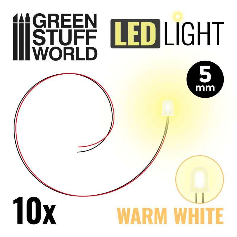 5mm LEDライト 電球色(ウォームホワイト)