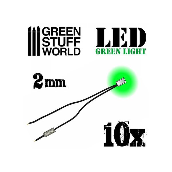 2mm LEDライト グリーン