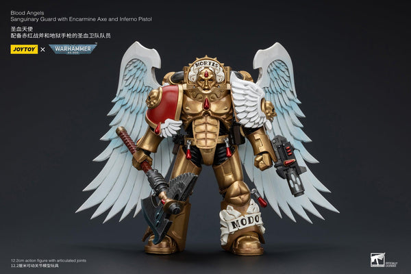Joytoy ブラッドエンジェル サングィナリー・ガード サングィナリー・ JoyToy WH40K Blood Angels Sanguinary Guard with Encarmine