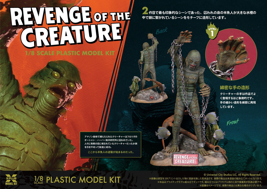 半魚人の逆襲 プラスチックモデルキット 1/8スケール
