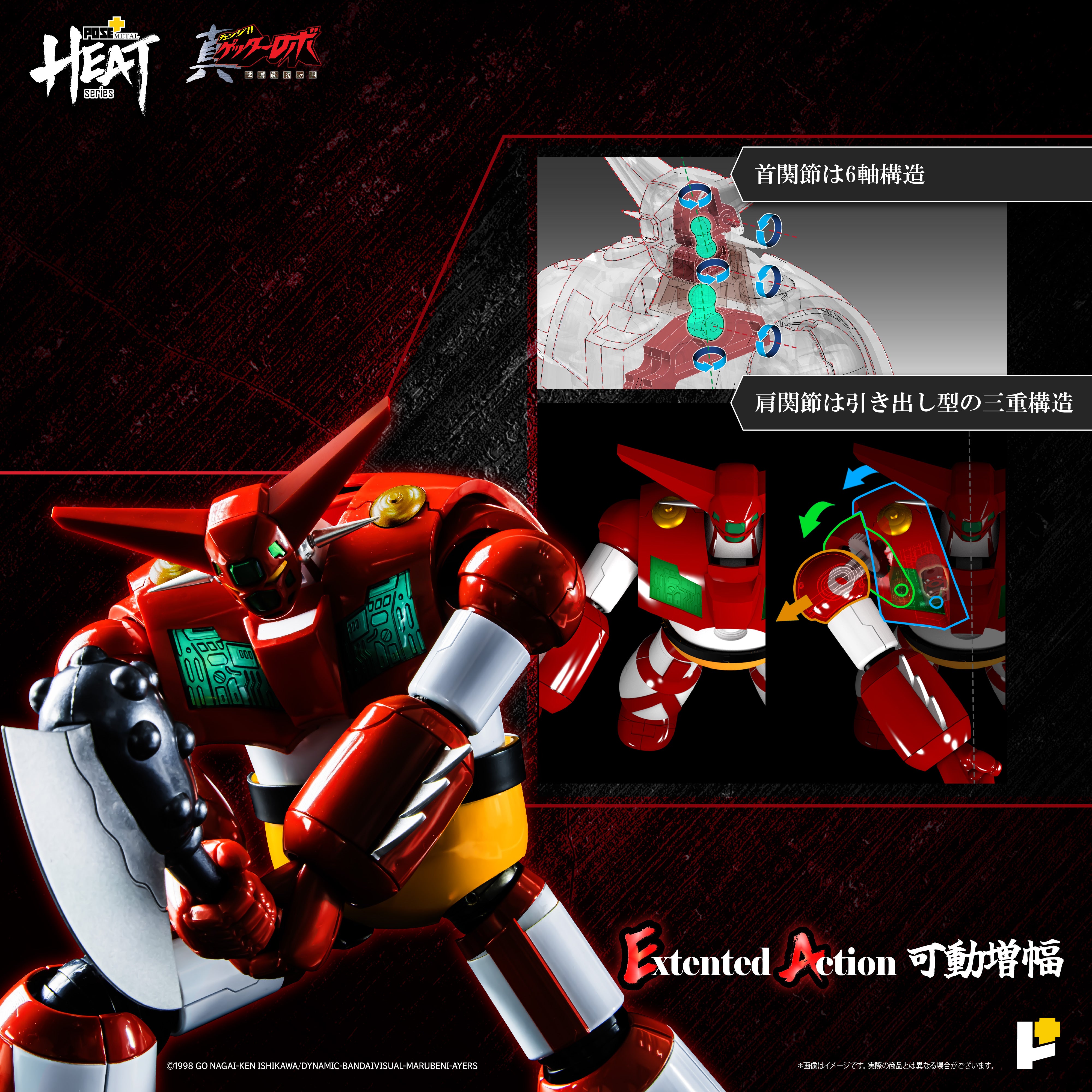 POSE＋L HEAT ゲッター1 ゲッターロボ 世界最後の日 ver POSE+METAL HEAT ゲッター1(世界最後の日ver.) (完成品