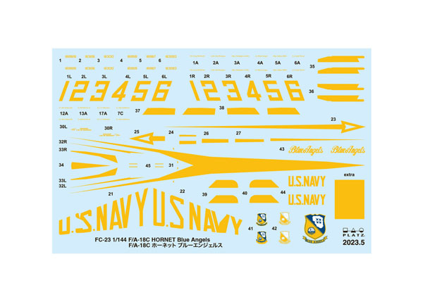 1/144 アメリカ海軍 F/A-18C ホーネット ブルーエンジェルス 2機セット