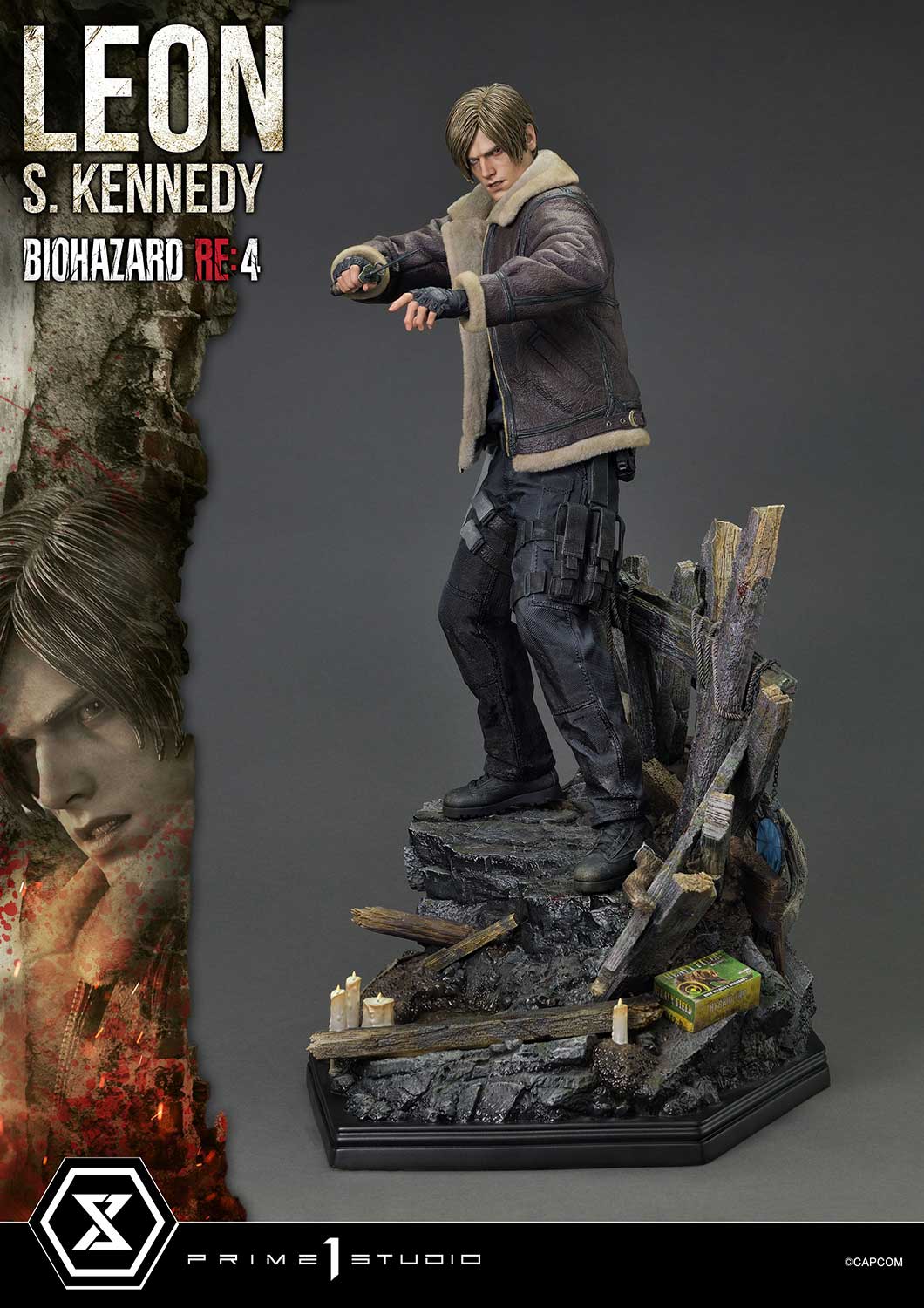 バイオハザード　レオン・S・ケネディ　フィギュア 塗装完成品【24時間以内発送】 アルティメットプレミアムマスターライン レオン・S・ケネディ 1/4