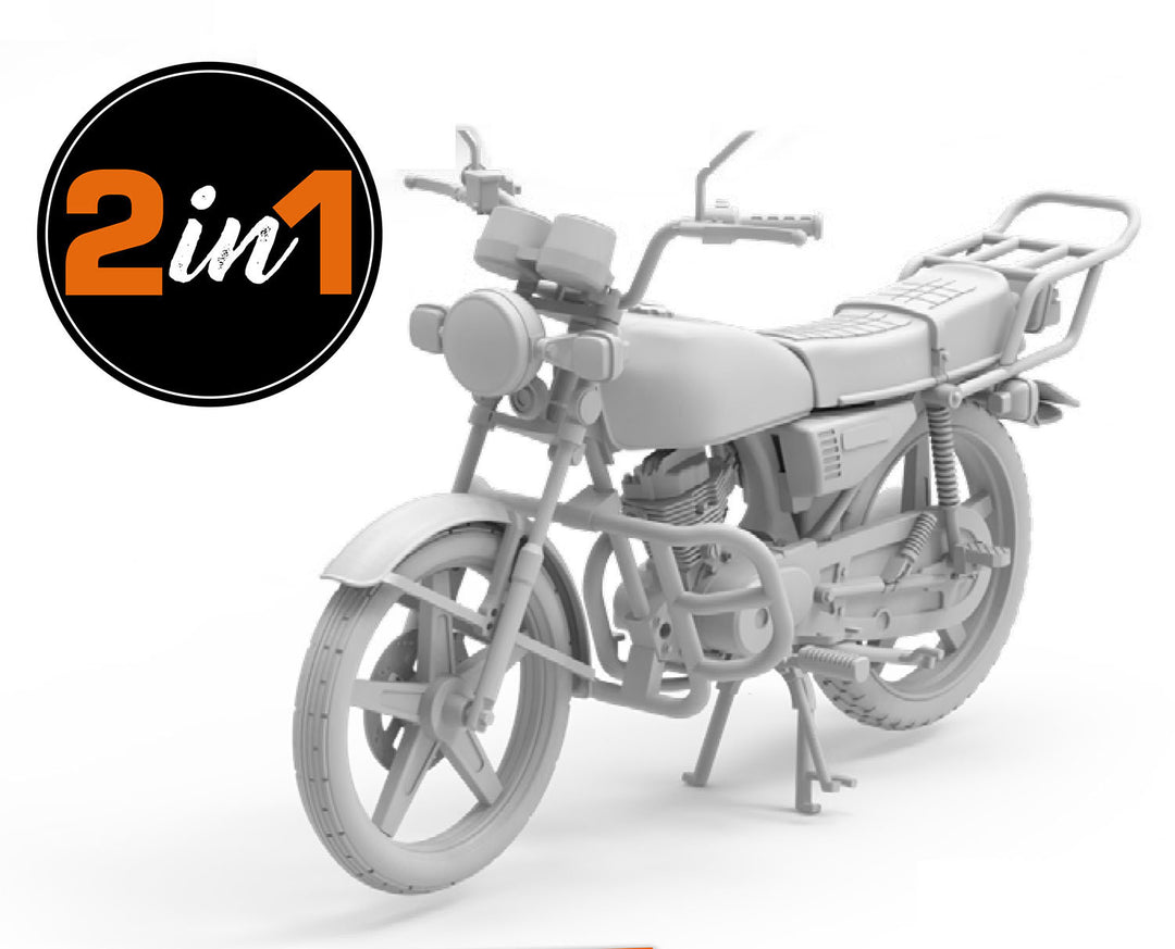 1/35 125cc スポーツバイク ライダーフィギュア付属