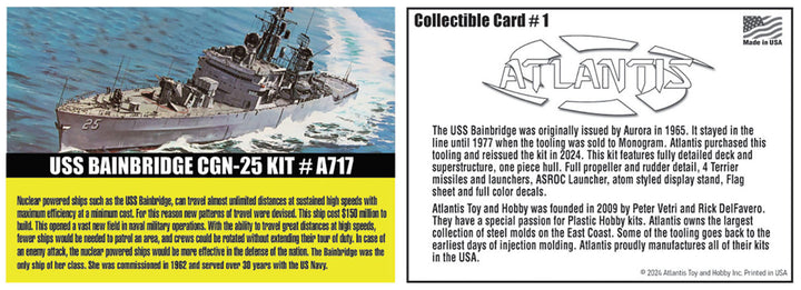 1/600 アメリカ海軍 原子力ミサイル巡洋艦 U.S.S ベインブリッジ CGN-25