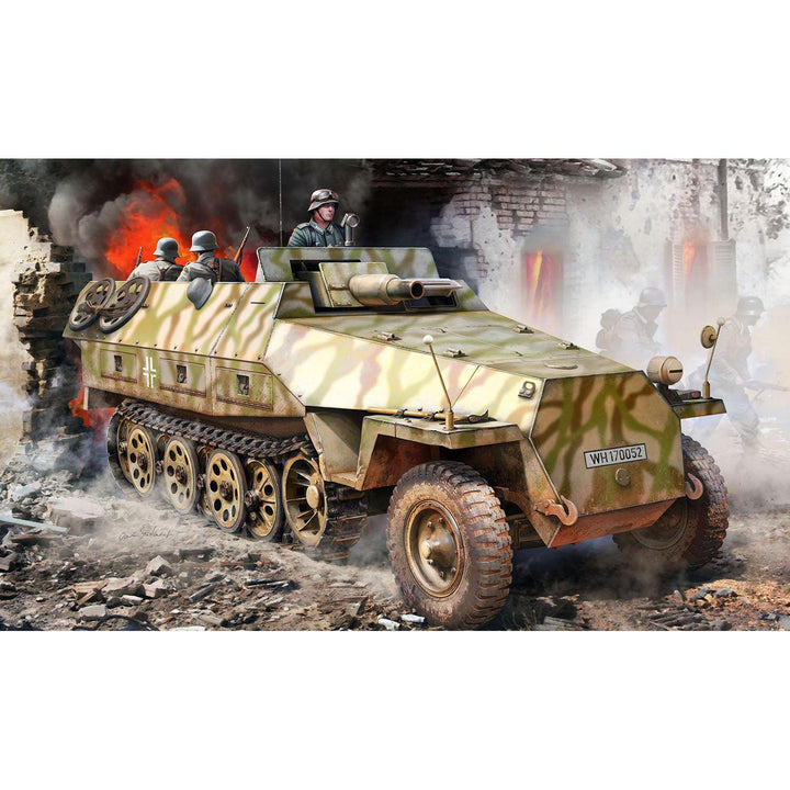 1/35 WW.II ドイツ軍 Sd.Kfz.251/9 D型 7.5cm KwK37搭載型 EZトラック/アルミ砲身/金属製車幅ポール/3Dプリントパーツ付属 豪華仕様