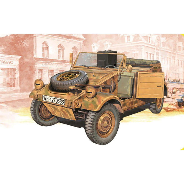 1/35 WW.II ドイツ軍 キューベルワーゲン・ラジオカー 通信兵フィギュア付属