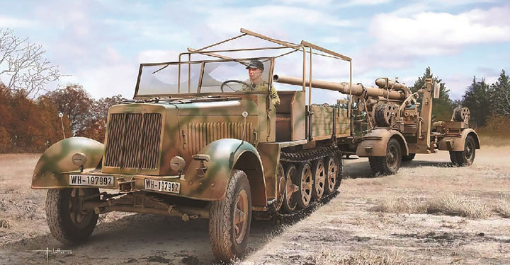 1/35 WW.II ドイツ軍 8トンハーフトラック & 8.8cm対空砲 セット "イタリア戦線1943-44" マジックトラック付属
