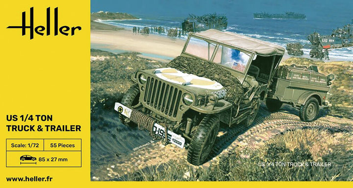 1/72 WW.II アメリカ軍 1/4トン トラック トレーラー付属
