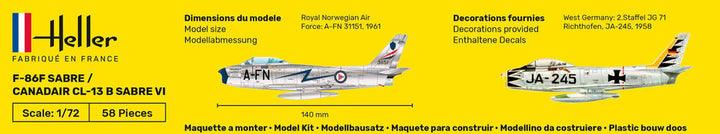 1/72 F-86F セイバー/カナディア CL-13 B セイバー VI