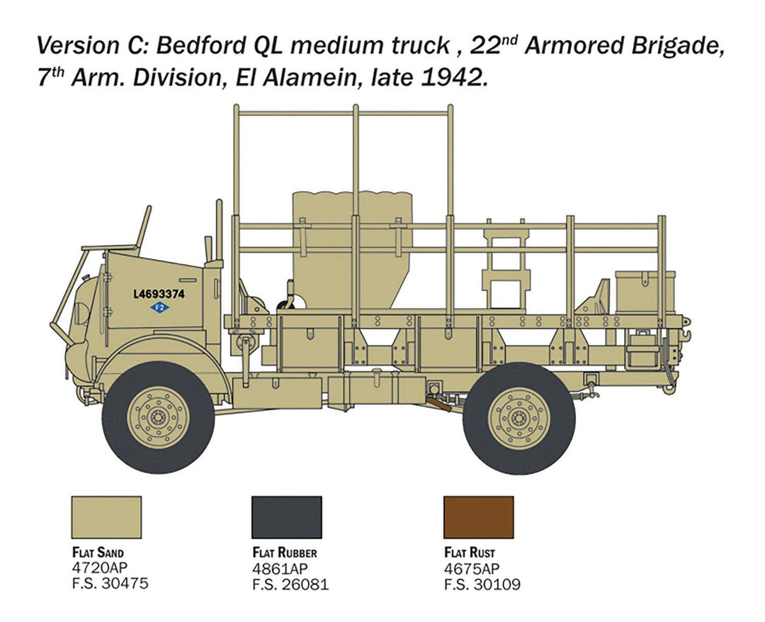 1/35 WW.II イギリス軍 ベッドフォード QL 中型軍用トラック