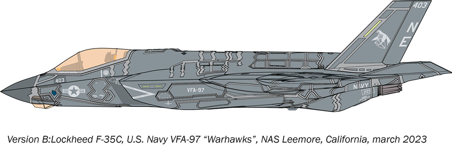 再販】1/72 アメリカ海軍 F-35C ライトニングII （日本語対訳補足説明