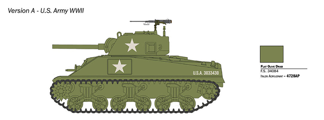 1/56 WW.II アメリカ軍 M4戦車 シャーマン 75mm砲搭載型