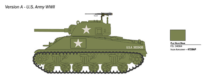 1/56 WW.II アメリカ軍 M4戦車 シャーマン 75mm砲搭載型