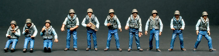 1/35 WW.II アメリカ軍 魚雷艇 PT ボート クルー フィギュア 10体