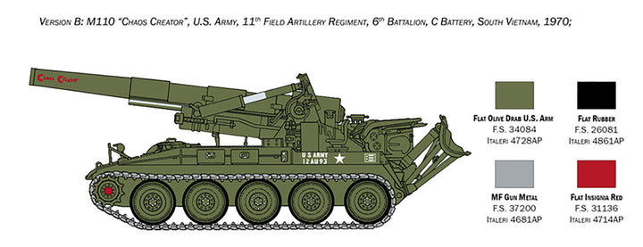 【再販】1/35 アメリカ軍 M110 203mm 自走榴弾砲
